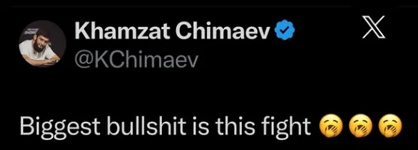 Khamzat Chimaevs reaktion – Kritiserar titelmatchen